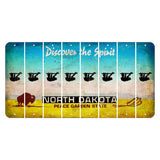 North Dakota Discover the Spirit Cut License Plate Strips (Set of 8) Sloth