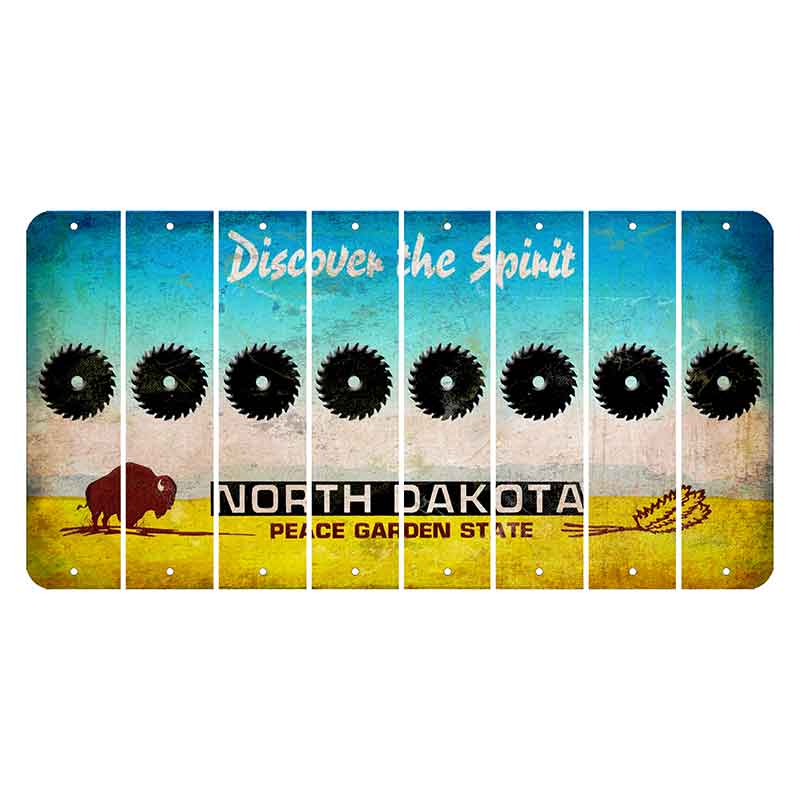 North Dakota Discover the Spirit Cut License Plate Strips (Set of 8) Saw Blade