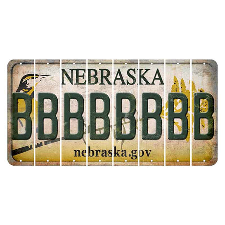 Nebraska.gov Cut License Plate Strips (Set of 8) B