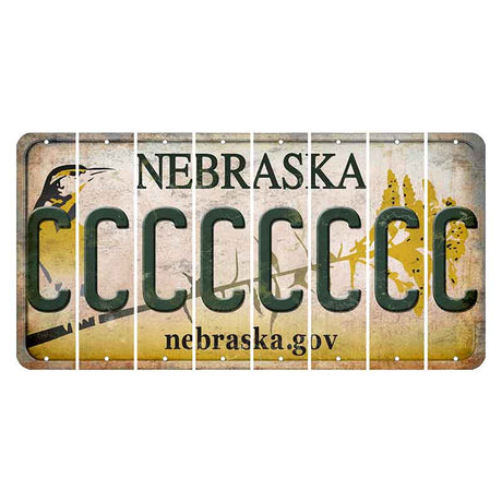 Nebraska.gov Cut License Plate Strips (Set of 8) C