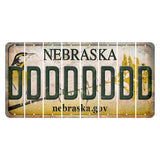 Nebraska.gov Cut License Plate Strips (Set of 8) D