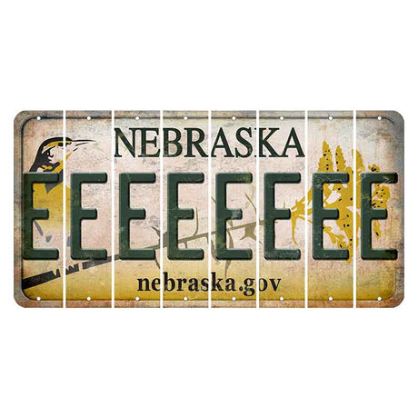 Nebraska.gov Cut License Plate Strips (Set of 8) E