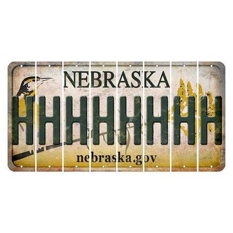 Nebraska.gov Cut License Plate Strips (Set of 8) H