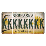 Nebraska.gov Cut License Plate Strips (Set of 8) K