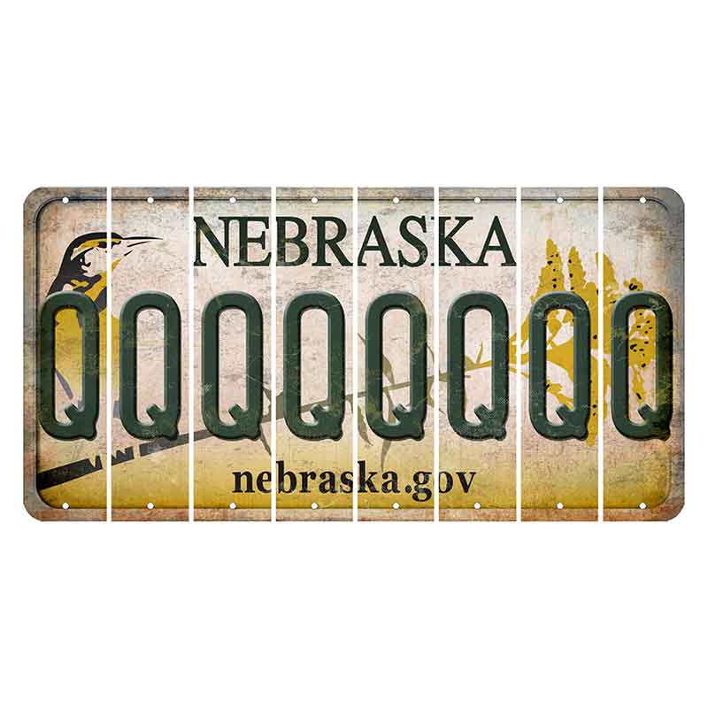 Nebraska.gov Cut License Plate Strips (Set of 8) Q