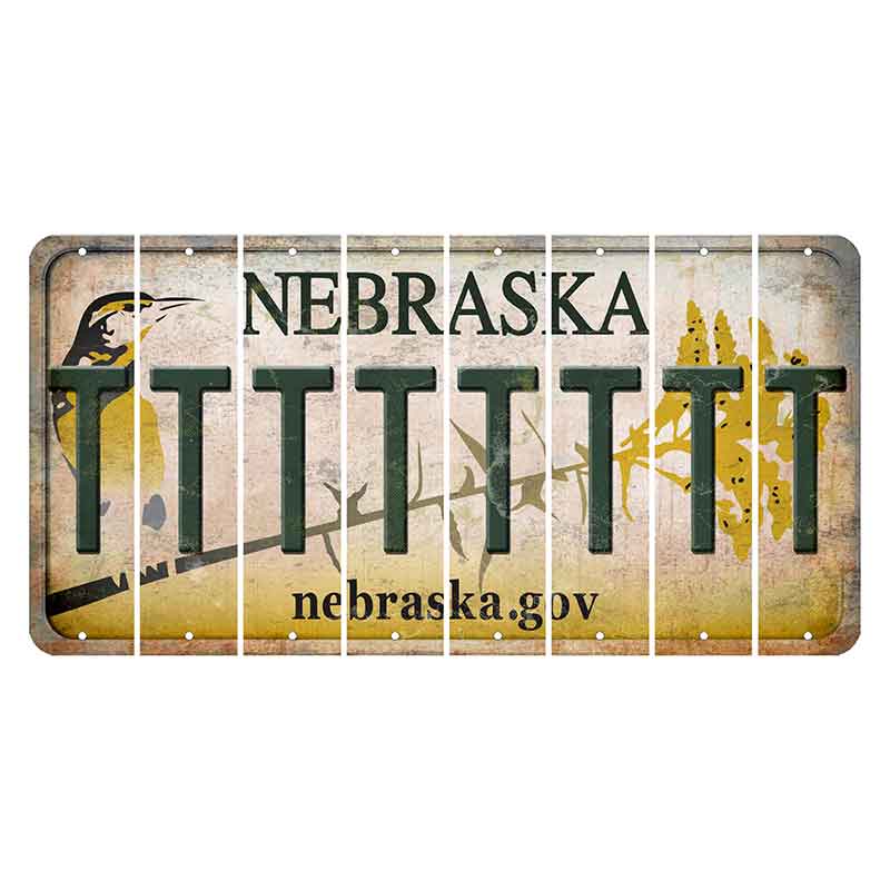 Nebraska.gov Cut License Plate Strips (Set of 8) T