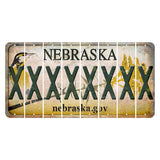 Nebraska.gov Cut License Plate Strips (Set of 8) X