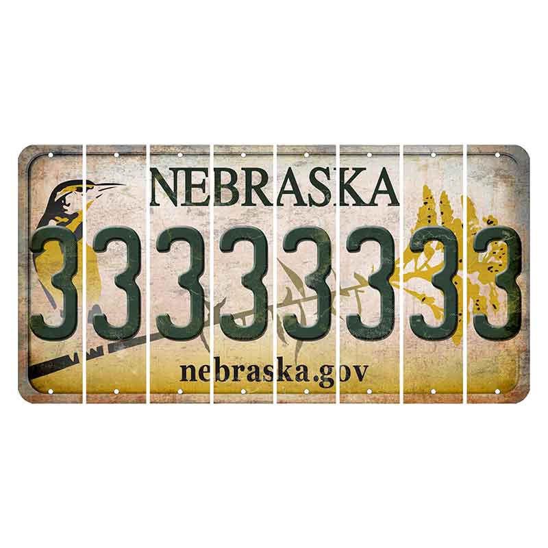 Nebraska.gov Cut License Plate Strips (Set of 8) 3