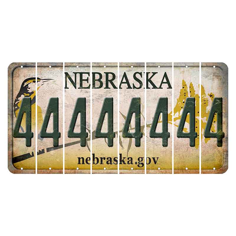 Nebraska.gov Cut License Plate Strips (Set of 8) 4