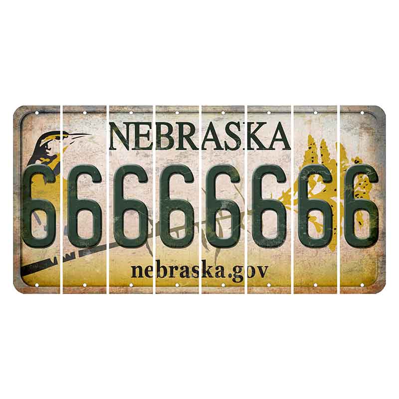 Nebraska.gov Cut License Plate Strips (Set of 8) 6