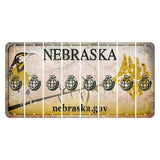 Nebraska.gov Cut License Plate Strips (Set of 8) Grenade