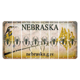 Nebraska.gov Cut License Plate Strips (Set of 8) Spider