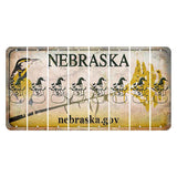 Nebraska.gov Cut License Plate Strips (Set of 8) Snowman