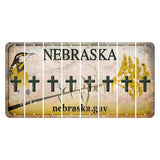 Nebraska.gov Cut License Plate Strips (Set of 8) Cross