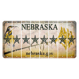 Nebraska.gov Cut License Plate Strips (Set of 8) Star Fish