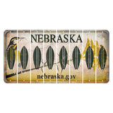 Nebraska.gov Cut License Plate Strips (Set of 8) Surfboard