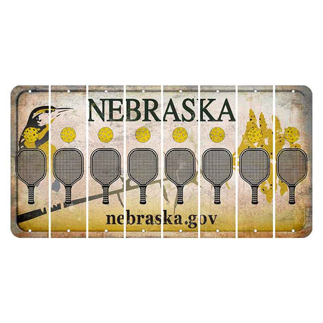 Nebraska.gov Cut License Plate Strips (Set of 8) Pickleball