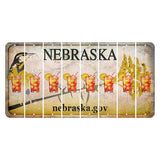 Nebraska.gov Cut License Plate Strips (Set of 8) Cocktail