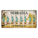 Nebraska.gov Cut License Plate Strips (Set of 8) Statue of Liberty