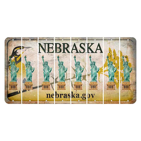 Nebraska.gov Cut License Plate Strips (Set of 8) Statue of Liberty