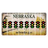 Nebraska.gov Cut License Plate Strips (Set of 8) Traffic Light