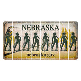 Nebraska.gov Cut License Plate Strips (Set of 8) Cowgirl