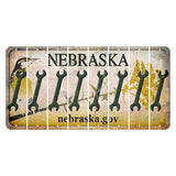 Nebraska.gov Cut License Plate Strips (Set of 8) Wrench