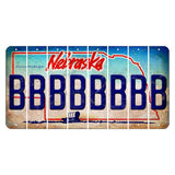 Nebraska Conestoga Wagon Cut License Plate Strips (Set of 8) B