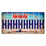 Nebraska Conestoga Wagon Cut License Plate Strips (Set of 8) H