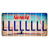 Nebraska Conestoga Wagon Cut License Plate Strips (Set of 8) L