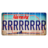 Nebraska Conestoga Wagon Cut License Plate Strips (Set of 8) R