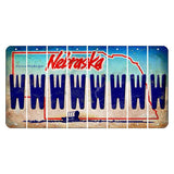 Nebraska Conestoga Wagon Cut License Plate Strips (Set of 8) W