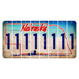 Nebraska Conestoga Wagon Cut License Plate Strips (Set of 8) 1