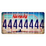 Nebraska Conestoga Wagon Cut License Plate Strips (Set of 8) 4