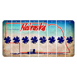 Nebraska Conestoga Wagon Cut License Plate Strips (Set of 8) Shamrock