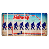 Nebraska Conestoga Wagon Cut License Plate Strips (Set of 8) Bigfoot