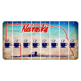 Nebraska Conestoga Wagon Cut License Plate Strips (Set of 8) Coffee Mug