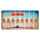 Nebraska Conestoga Wagon Cut License Plate Strips (Set of 8) Gingerbread Man