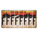 Nebraska Chimney Rock and Skyline Cut License Plate Strips (Set of 8) F