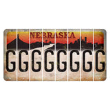 Nebraska Chimney Rock and Skyline Cut License Plate Strips (Set of 8) G