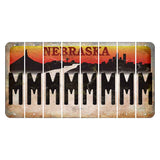 Nebraska Chimney Rock and Skyline Cut License Plate Strips (Set of 8) M