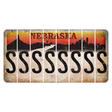 Nebraska Chimney Rock and Skyline Cut License Plate Strips (Set of 8) S