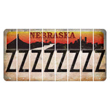 Nebraska Chimney Rock and Skyline Cut License Plate Strips (Set of 8) Z