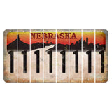 Nebraska Chimney Rock and Skyline Cut License Plate Strips (Set of 8) 1