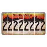 Nebraska Chimney Rock and Skyline Cut License Plate Strips (Set of 8) 2