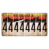 Nebraska Chimney Rock and Skyline Cut License Plate Strips (Set of 8) 4