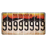 Nebraska Chimney Rock and Skyline Cut License Plate Strips (Set of 8) 9