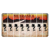 Nebraska Chimney Rock and Skyline Cut License Plate Strips (Set of 8) Mermaid