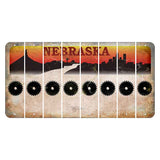 Nebraska Chimney Rock and Skyline Cut License Plate Strips (Set of 8) Saw Blade