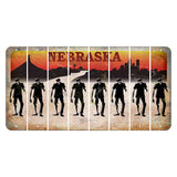 Nebraska Chimney Rock and Skyline Cut License Plate Strips (Set of 8) Zombie